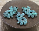 Mykonos Copper (plated) Patina Scaled Dragon Focal 19x33mm