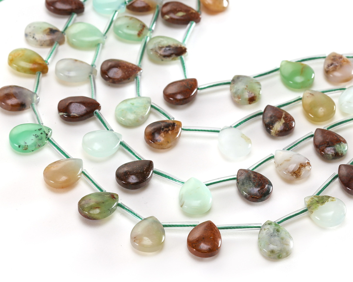 Australian Chrysoprase Puff Teardrop 10x14mm