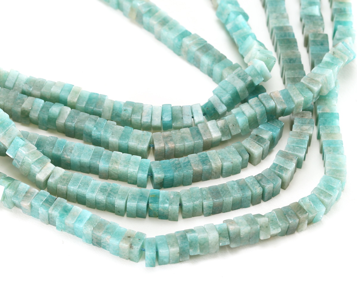 Brazil Amazonite Squaredelle 3x6mm
