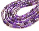 Amethyst Microfaceted Tube 7x10mm