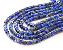 Lapis Microfaceted Heishi 3x6mm