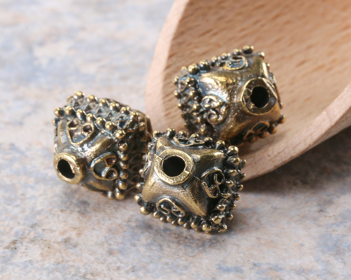 Mykonos Antique Brass (plated) Ornate Lantern 15mm