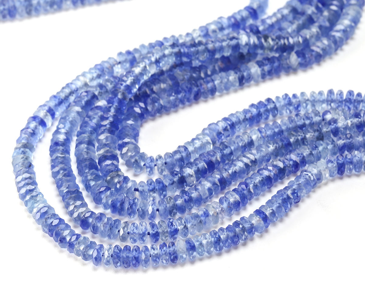 Sky Blue Agate Faceted Spacer Rondelle 2x5mm