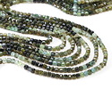 Green Tourmaline Ombré Microfaceted Cube 3mm