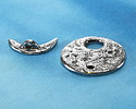 Green Girl Pewter Moon Toggle Clasp 24mm