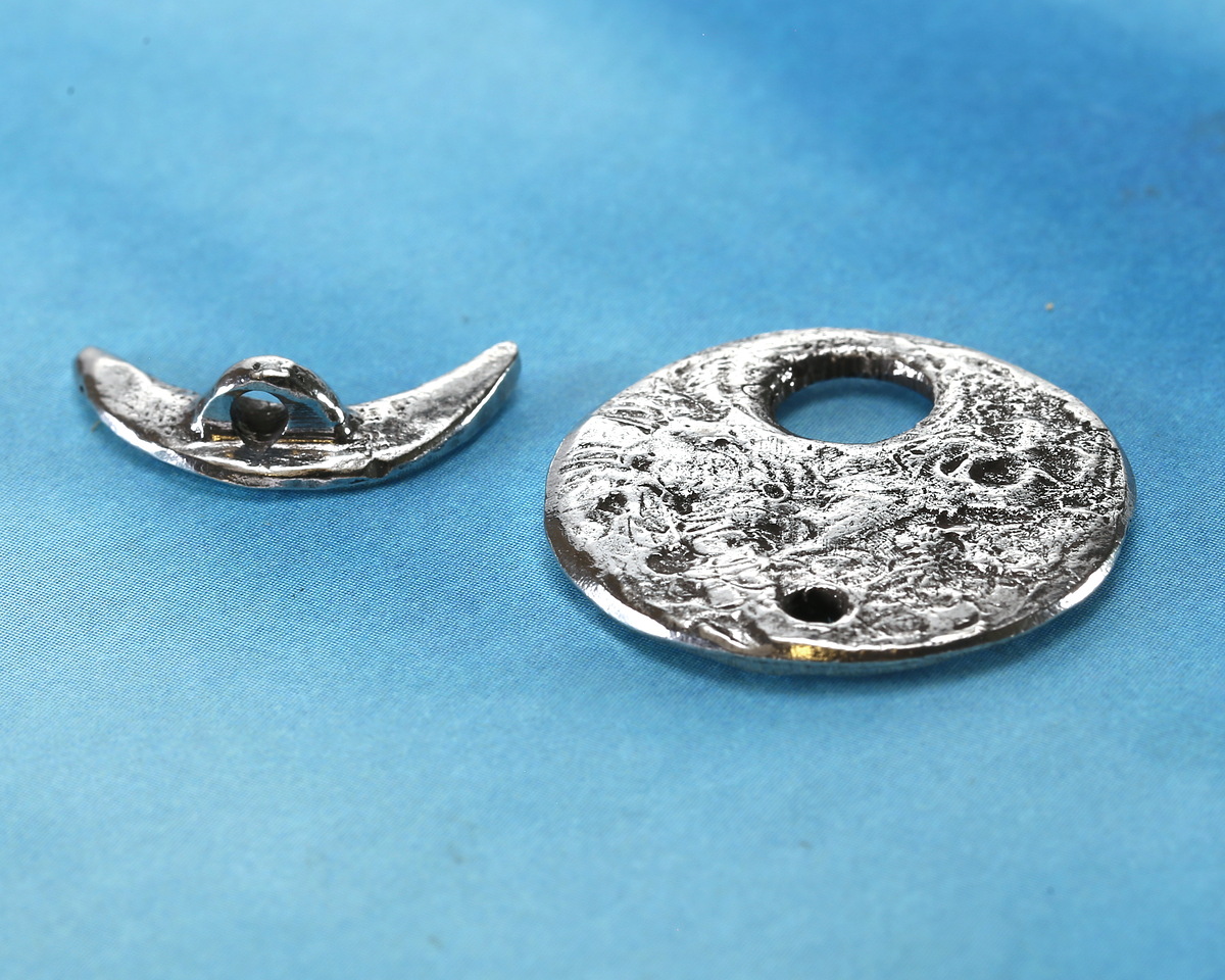 Green Girl Pewter Moon Toggle Clasp 24mm