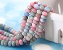 Delphinium Mix Agate Rondelle 5x8mm