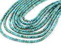 Hubei Turquoise (AA, Blue Green w/ Matrix) Short Tube 2x2mm