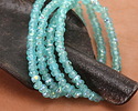 Czech Glass Aquamarine Opal AB Gem Cut Fire Polished Rondelle 2x3mm
