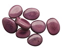 Tagua Nut Violet Flat Pebble 35-45x28-37mm