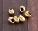 Satin Hamilton Gold (plated) Large Hole Teardrop Bead 7x9mm