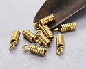 Mykonos Solid Brass Coil 1.8mm Cord End 11x3mm