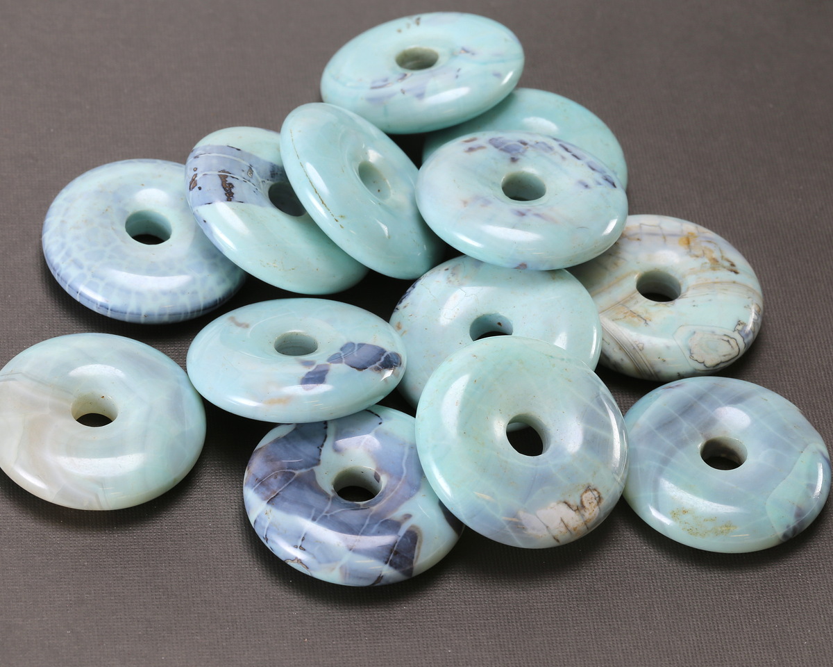 Arctic (light) Terra Agate Donut 31mm