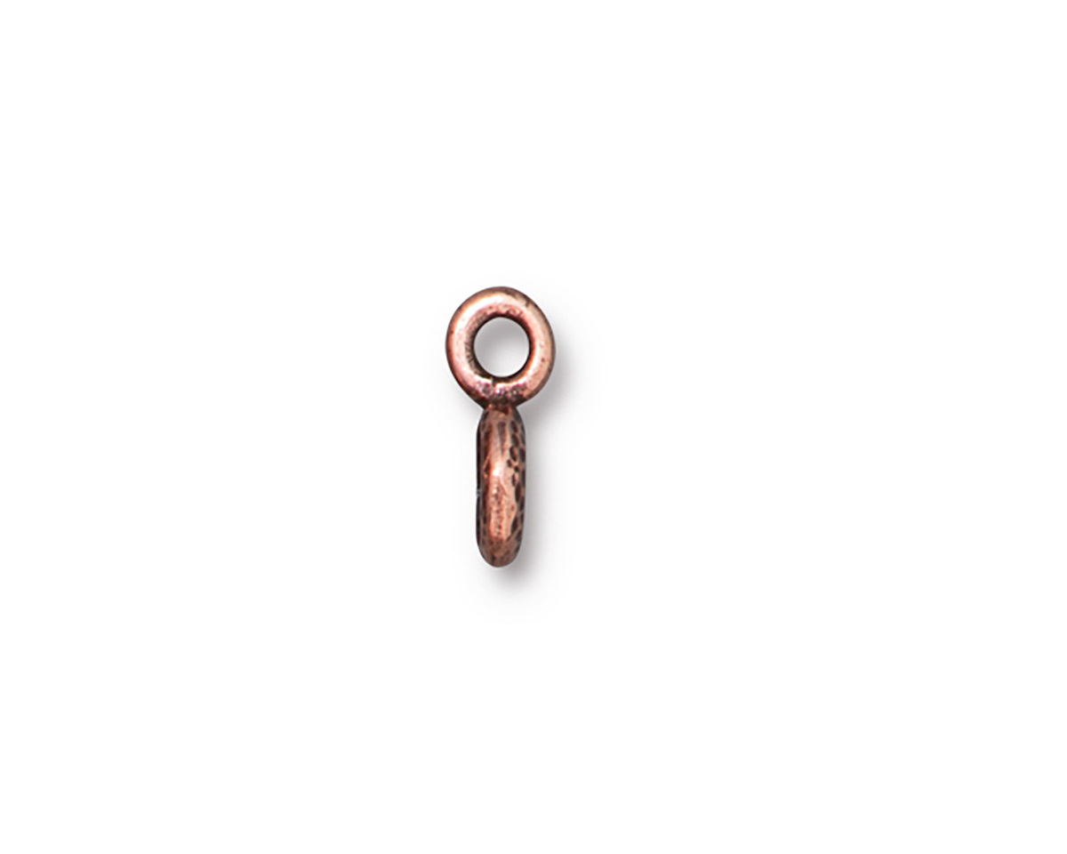 TierraCast Antique Copper (plated) Full Moon Charm 6.5x10mm