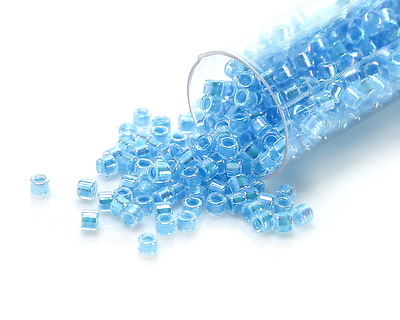 Miyuki Delica Aqua Lined Crystal AB (DBM0057) 10/0 Seed Bead