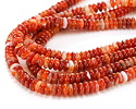 Carnelian (natural, dark) Rondelle 4x10mm