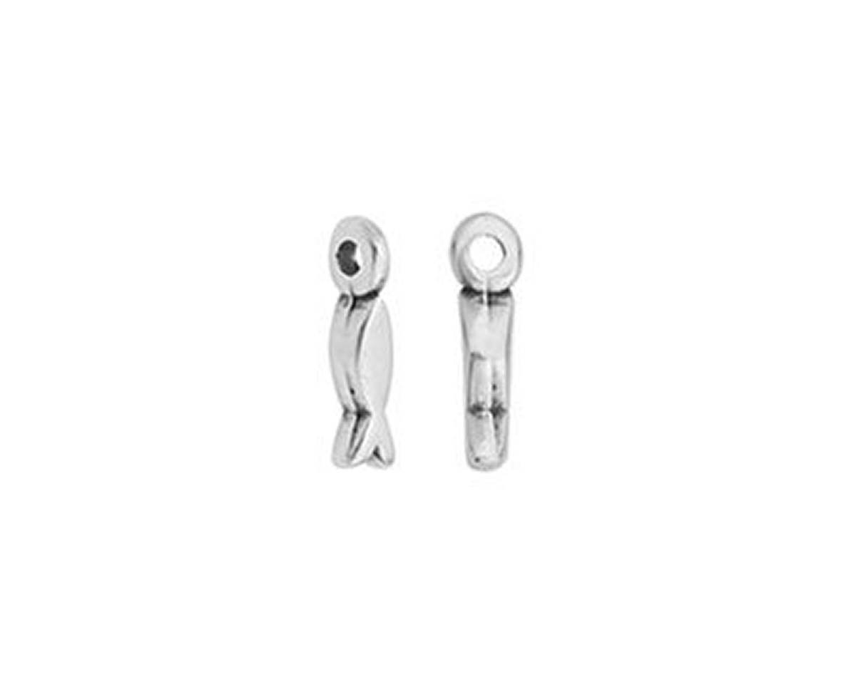 Antique Silver (plated) Tiny Fish Focal 3x12mm