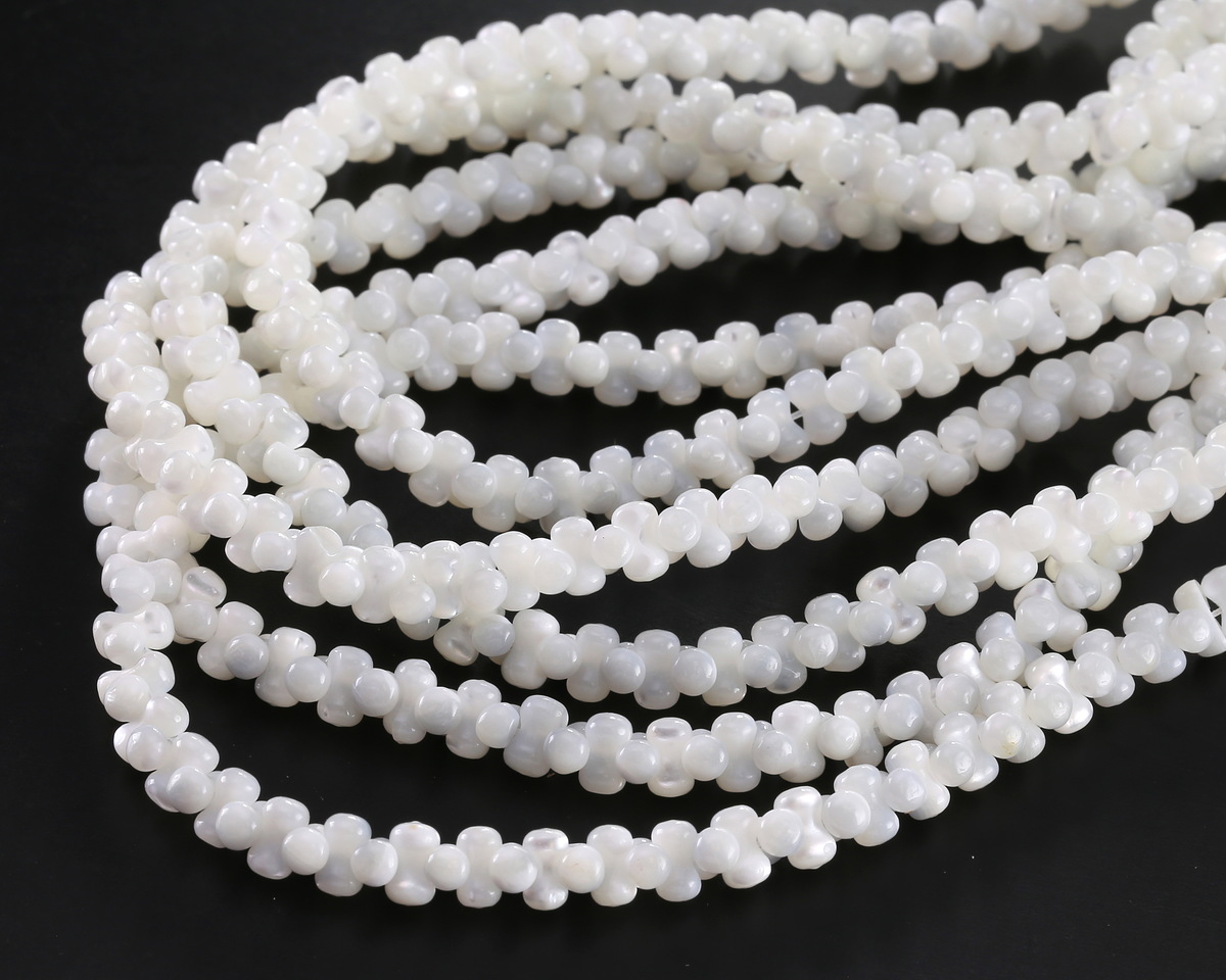 Mother of Pearl Peanut Beads 4x8mm