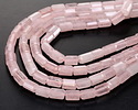 Rose Quartz Microfaceted Tube 7x10mm