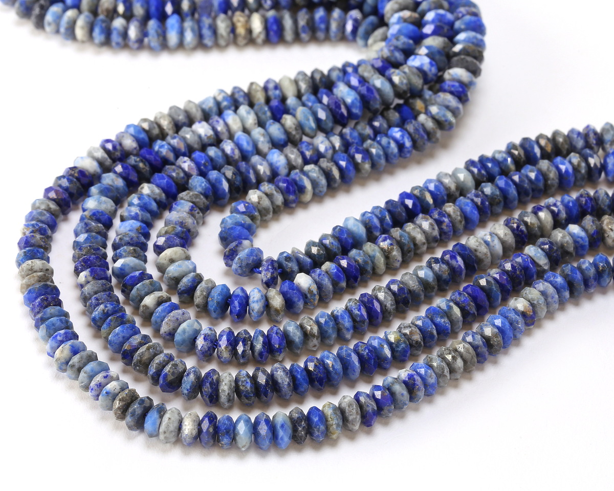 Sodalite Faceted Spacer Rondelle 2x5mm