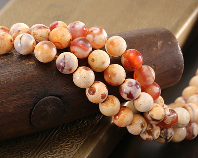 Rust Fire Agate Round 8mm