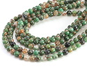 Verdite w/ Quartz Round 6mm