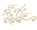 Gold (plated) Stainless Steel Earwire w/ Loop 20x8mm