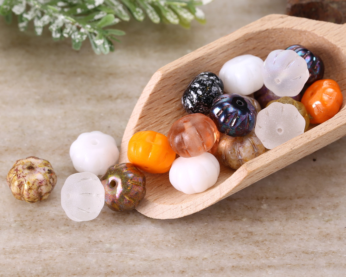 Czech Glass Harvest Mix Melon Rondelle 8x11mm