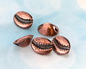 Mykonos Antique Copper (plated) Cowrie Shell Focal Bead 12x7mm
