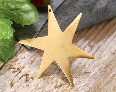 Vintaj Solid Brass Asymmetrical Star Blank 46x41mm