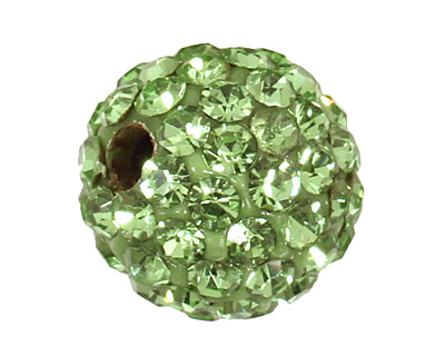 Peridot Pave Round 8mm