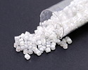 Miyuki Delica White Lined Crystal AB (DBM0066) 10/0 Seed Bead