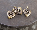 Mykonos Antique Brass (plated) Folksy Heart Focal 11x23mm