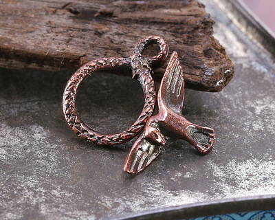 Mykonos Antique Copper (plated) Duality Toggle Clasp 14.5x20mm, 22mm Bar
