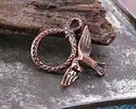 Mykonos Antique Copper (plated) Duality Toggle Clasp 14.5x20mm, 22mm Bar