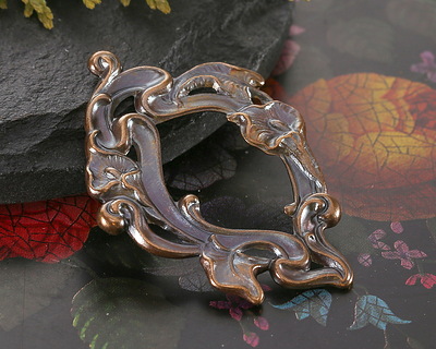 Vintaj Natural Brass Calla Lily Frame Focal 51x38mm