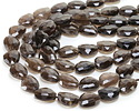 Smoky Quartz Microfaceted Puff Pear 13x16mm