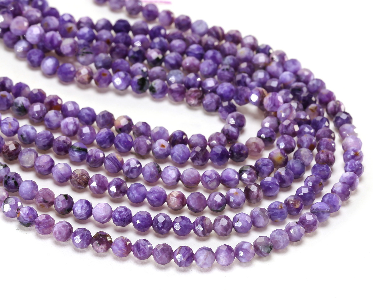 Charoite (A) Microfaceted Round 4mm