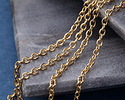 Hamilton Gold (plated) Round Wire Cable Chain, 5' Package