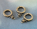 Antique Brass (plated) Swivel Charm Holder Clasp 20x13mm