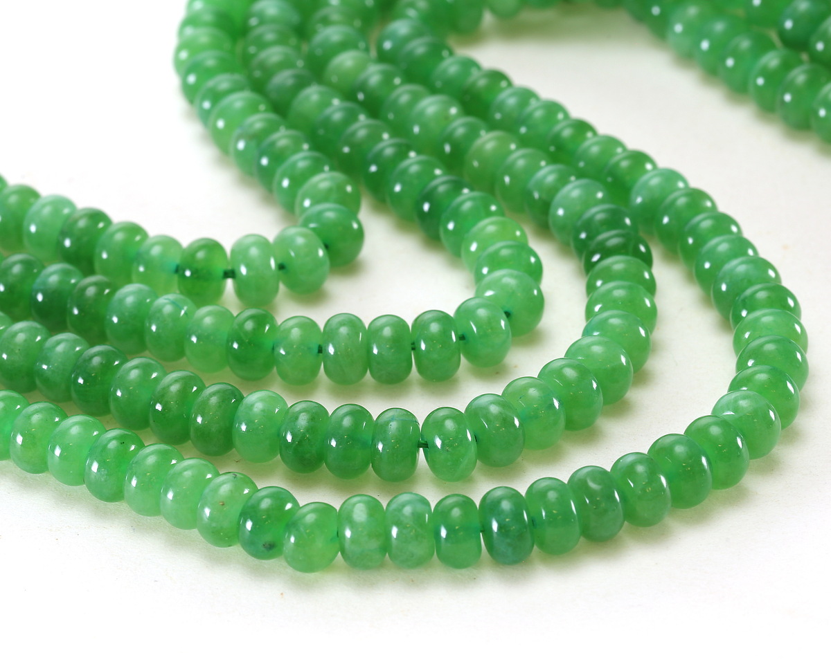 Apple Green Agate Rondelle 5x8mm