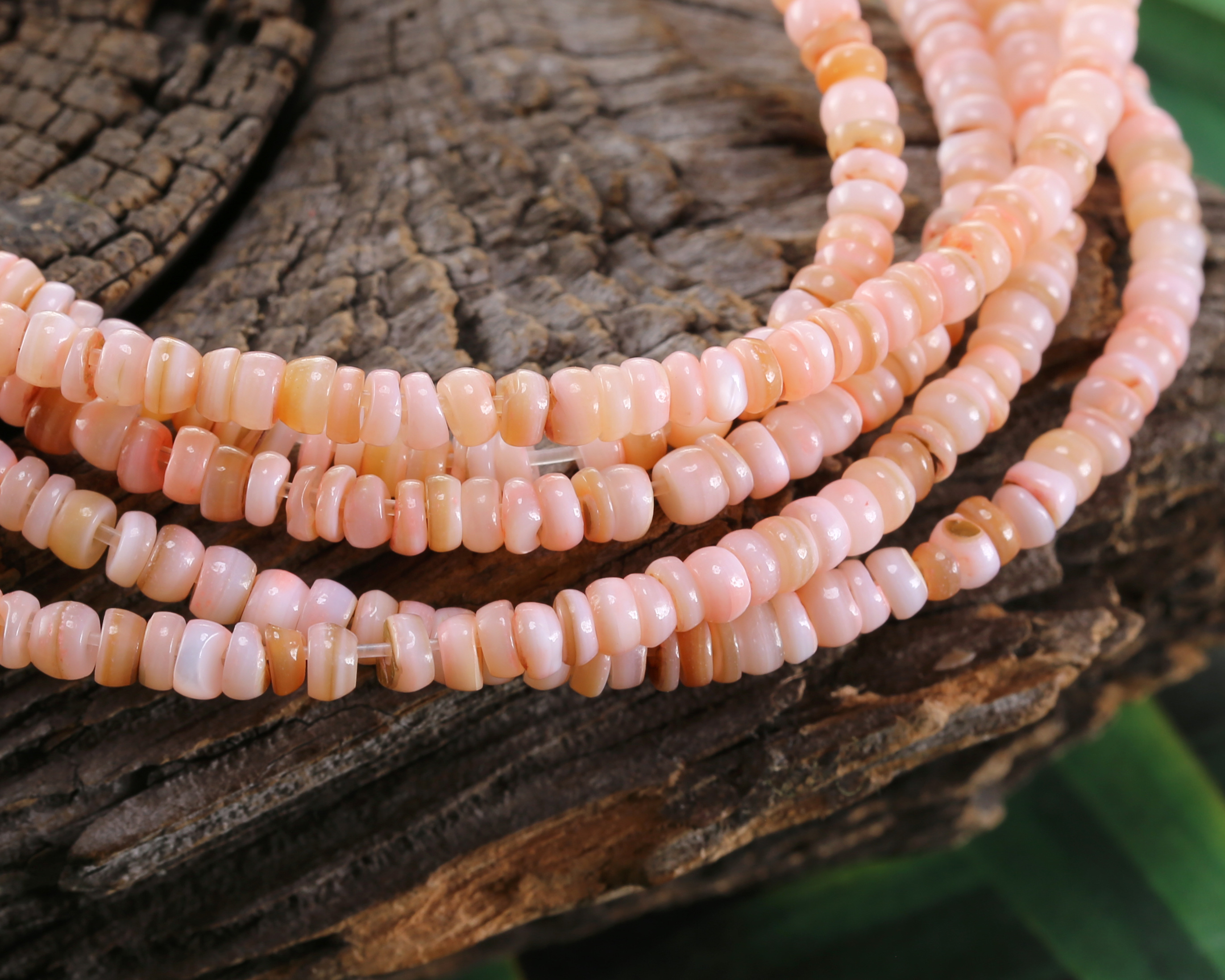Light Rose Pink Mussel Shell Heishi 1-2x3.5-4mm
