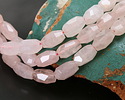 Rose Quartz (A) Microfaceted Long Nugget 9x14mm