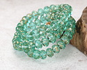 Czech Glass Island Blue w/ Gold Fire Polished Rondelle 6x9mm