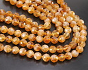 Citrine (A) Microfaceted Round 8mm Beads