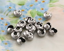Antique Silver (plated) Crimp Cover 6mm