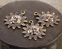 Mykonos Antique Brass (plated) Sun Face Focal 25x29mm