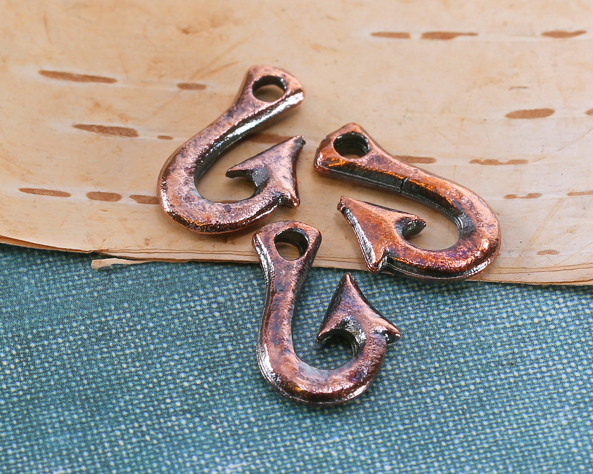 Mykonos Antique Copper (plated) Hook 10x15mm