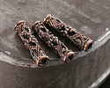 Mykonos Antique Copper (plated) Openwork Floral Tube 30x7mm