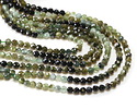Green Tourmaline Ombré Microfaceted Round 3mm